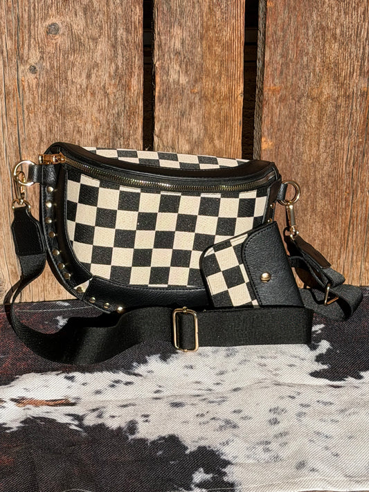 Checkered bumbag